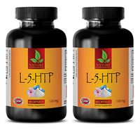 Stress Relief Supplement Natural - L-5-HTP - 5-htp Best - 2 Bottles (120 Capsules)