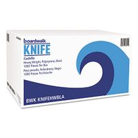 Boardwalk KNIFEHWBLA Heavyweight Polystyrene Cutlery, Knife, Black, 1000/Carton