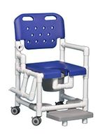 Elite Shower Chair Commode with Footrest and Right Drop Arm ELT817 P FRRDA (Blue)