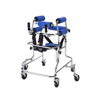 Walkers Lxn Standing Walk Stand/Walk Aid Stand Frame with Seat Wheel Rehabilitation Device Disabled Skid Stand Children Stand Frame (Color : B)