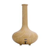 MoKo 100ML Essential Oil Diffuser, Flower Vase Shaped Aroma Diffuser Ultrasonic Humidifier with LED Lights Color Changing, Waterless Auto Shut-Off for Bedroom Office Home Yoga Spa - Wood Color