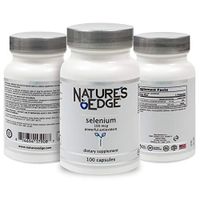 Nature’s Edge® Selenium Supplement (100 mcg) Anti-Aging Antioxidants and Thyroid Support | Pure, All-Natural Ingredients | Non-GMO, Soy & Gluten Free | Men, Women