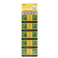 Sixsons 10PCS Button Cell Battery AG3 Battery 1.55V Round Coin Cell Battery For Watch Clocks Controllers Toys SR41 192 L736 384 SR41SW CX41 LR4 Alkaline Battery High Energy Density Household Battery