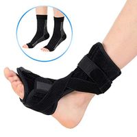 Alomejor Plantar Fasciitis Dorsal Night Splint for Heel Pain Relief -Foot Drop Orthotic Brace for Sleep, Suit for Women and Men Fits Right or Left Foot with Arch Support Socks