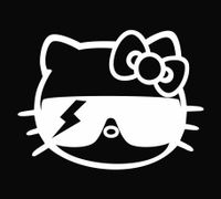 Lady Gaga Hello Kitty Vinyl Decal Sticker|Cars Trucks Vans Walls Laptops|WHITE|5.5 In|KCD582