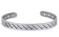 Native Edge Pure Copper Magnetic Bracelet, Arthritis Pain Reliever, 8 Powerful Magnets, Adjustable Size for Men and Women, Brushed Silver