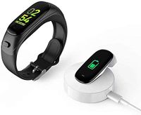 Touch V08S Fashion Watch Heart Rate Blood Pressure Sports Meter Step Bracelet Bluetooth Music Headset Combo Call (Black)