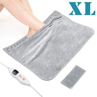 Blusmart XL Heating Pad, Ultra Soft Fast-Heating Pad w/Precise Temperature Control & Auto Shut-Off Design, Effectively Relieves Neck, Shoulder, Back, Wrist, Leg Pain - 16"×24"