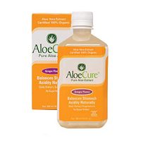 AloeCure Pure Aloe Vera Juice for Bouts of Acid Reflux, Heartburn, and IBS Grape, 2 Bottles 500ml