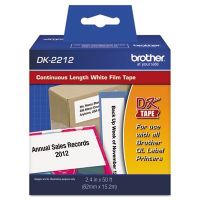 Continuous Film Label Tape, 2.4" X 50Ft Roll, White