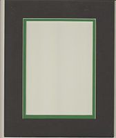 24x36 Black & Bright Green Double Picture Mats with White Core, for 20x30 Pictures