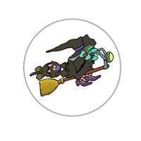 Hallowen Envelope Seals - 1.2" Halloween Witch Stickers - 144 Circle Stickers (Witch)