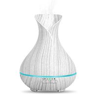 OliveTech Mini Essential Oil Diffuser, 150ml Ultrasonic Aromatherapy Diffuser, 7 Color LED Lights,BPA Free,Auto Shut Off - Light Wood Grain