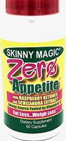 Zero Appetite® Weight Loss Pills - Appetite Control - Weight Loss - Increased Energy - 60 Capsules