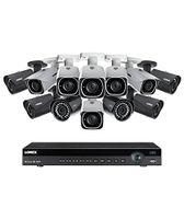Lorex 16 channel NR9163 4K home security system with 6 8MP 4K LNB8111B Bullet Cameras and 6 4MP 2K LNB4421B Bullet Cameras