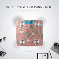 Bluetooth Bath Scale Cartoon Cute Funny Beautiful Cactus Scale for Weight Body Fat Composition Monitor Analyzer with Smartphone App for Body Management-396 Lbs