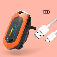 XINHUANG BINLEFOIS 3 in 1 Fingertip oximeter Fitness,Oxygen Saturation Monitor with PR and SP02,OLED Rechargeable (Color : Orange with case)