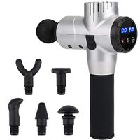 Professional Deep Tissue Massage Gun with Digital Display Touch Screen 20 Vibration Strengths Adjustable 6 Heads Hand Held Muscle Massager for for Back,Neck,Foot,Thigh,Hip