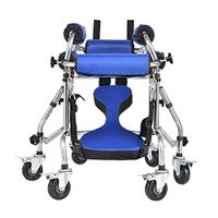 Children Walker with 6 Lower Limb Training Wheels Rollover Prevention Stand Rehabilitation Stick Instrument for Children