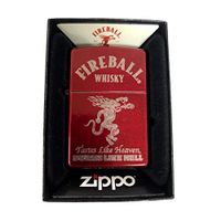 Zippo Custom Lighter - Candy Apple Red Fireball Whiskey Tastes Like Heaven Burns Like Hell Devil Alcohol