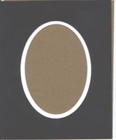 Pack of 5 11x14 Black & White Oval Double Picture Mats