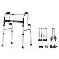 Qucasyl Bariatric Heavy-Duty Folding Walker with Wheels for Seniors, Adults, Extra Wide Front Wheel Walker (2 5-Inch Wheels), Sized for Adults Up to 450 Lbs