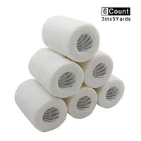 Self Adhesive Bandage Tape-Self Adherent Stretch Medical Bandage Wrap,Athletic Tape/Vet Tape,3Inch 5Yards-6 Count