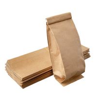 Kraft and aluminum foil lined gusset pouch (with tin tie) for coffee and tea packaging - (8 oz - 20 bags)