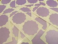 Minilabel 51mm Wavy Edge , Certificate Wafer Company Seal Labels , Stickers For Embossing , Awards & Rewards Pearlescent Purple