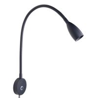 acegoo Dimmable Reading Light Gooseneck LED Task Light Minimalist Directional Light Light Headboard/Wall Surface Mount Matte Black