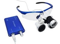 2014 Hot Sale NEW Surgical Binocular Loupes Optical Glass Loupe 3.5X420mm with Free LED Head Light Lamp (blue)
