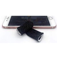 Meiyiu Gaming Finger Sleeve Touchscreen Finger Gloves Conductive Fiber Cap Anti-Sweat Breathable Touch and Sensitive for Mobile Phone Games Black+White