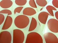 Minilabel Mini Sticker Pack, 50mm Serrated Edge , Gloss Dark , Certificate Wafer Company Seal Labels , Stickers For Embossing , Legal & Awards