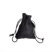 Yalulu 2.8x3.5inch 50 Pack Mini Natural Jute Burlap Gift Bag with Nylon Drawstring for Arts & Crafts Projects, Gift Packaging, Snacks & Jewelry (Black)