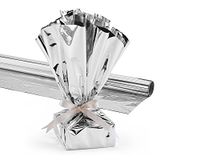 Hygloss Products Mylar Gift Wrap Roll - Great for Gift Bags, Baskets – 24 Inch x 8.3 Feet, Silver