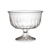 Fineline Settings 2088, 8 Oz. Flairware Clear Plastic Dessert Cups, Ice-cream Jelly Mousse Disposable Serving Dessert Bowls (100)