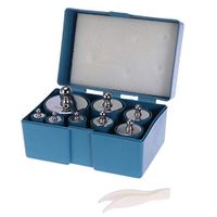 HEALLILY Calibration Weight Set 1000 Grams Steel Calibration Scale Weight Kit with Tweezers for Digital Balance Scale 10g 20g 50g 100g 200g 500g