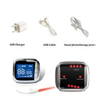 650nm Cold Red Light Laser Therapy Wrist Watch That Helps to Cure Diabetes, Hypertension, Cardiovascular Diseases, to Lower Blood Pressure, Prevent Heart Attach, high Blood Fat, high Blood Sugar