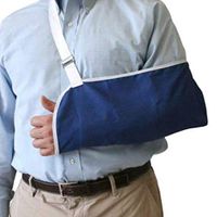 Rolyan Pouch Arm Sling, Adjustable Lightweight Ergonomic Fixed Position Shoulder and Arm Sling for Relaxed Resting Stabilization, Maximum Comfort for Short-Term and Long-Term Use for Arm or Cast