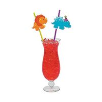 Fun Express - Little Dino Straws for Birthday - Party Supplies - Drinkware - Straws - Birthday - 12 Pieces