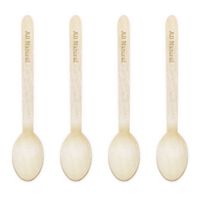 Dress My Cupcake Natural Wood 100-Pack Candy Buffet Spoons DIY Kit, All Natural, Gold