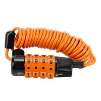 Alomejor 1.2m Portable 4 Digits Alloy Steel Lock Resettable Combination Lock for Bike Suitcase