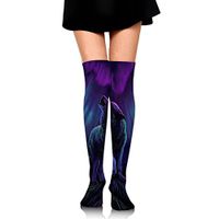 HCZHUCK Purple Star Wolf Women's Cute Knee High Compression Socks Sports Running Socks