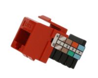 Leviton 41108-RO5 Category 5 QuickPort Connector, CAT 5, Orange