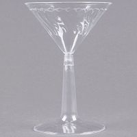 Fineline Flairware 2306 6 oz. Plastic Martini with Clear Base - 144/Case