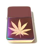 Vector KGM Thunderbird Custom Lighter - Marijuana Pot Weed Ganja Leaf Logo High Polish Rainbow Color Prism Rare!