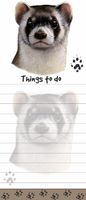 "Ferret Magnetic List Pads" Uniquely Shaped Sticky Notepad Measures 8.5 by 3.5 Inches
