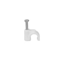 Your Cable Store 100 Pack White RG6 / 8mm Nail in Cable Clips