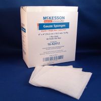 MCK42412010 - Mckesson Brand Sponge Dressing Medi-Pak Performance Plus Cotton Gauze 12-Ply 4 X 4 Inch Square