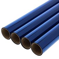 Juvale 4-Pack Blue Cellophane Wrapping Roll for Gift Baskets and Crafts, 17 Inches x 10 Feet Each